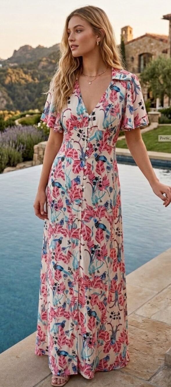 NWT Poetic Justice maxi dress